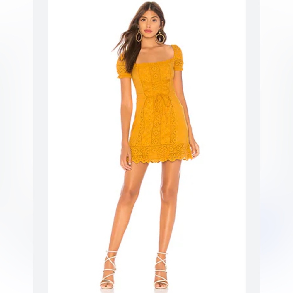 Majorelle Lana Mini Dress in Gold Horizon